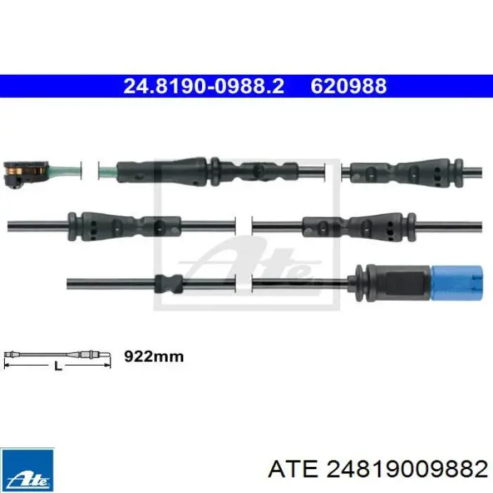 Датчик зносу гальмівних колодок, задній 7003437 Autotechteile