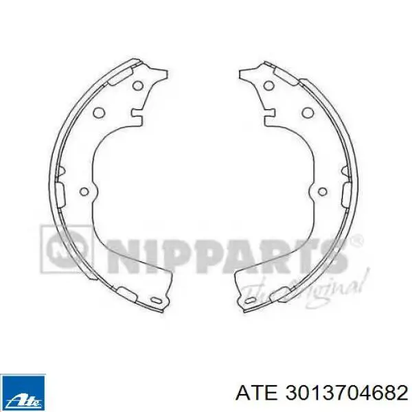 Колодки гальмові задні, барабанні 3013704682 ATE