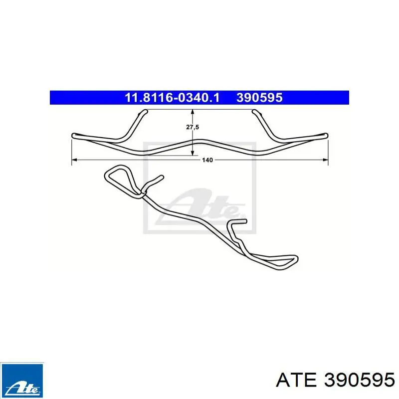 Пружинна засувка супорту 390595 ATE
