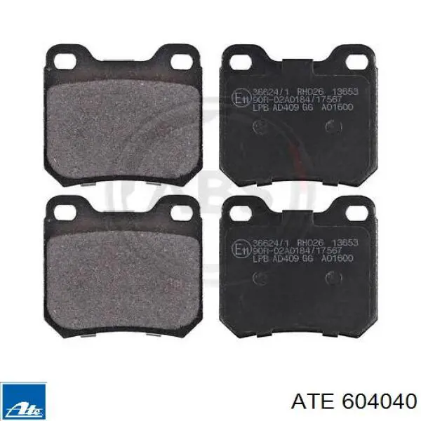 Задні гальмівні колодки ATE 604040 ціна, від 10.99 USD