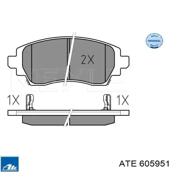 Гальмівні колодки ATE 605951 ціна, від 16.80 USD