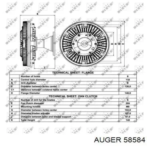Муфта вентилятора охолодження DAF 1349835