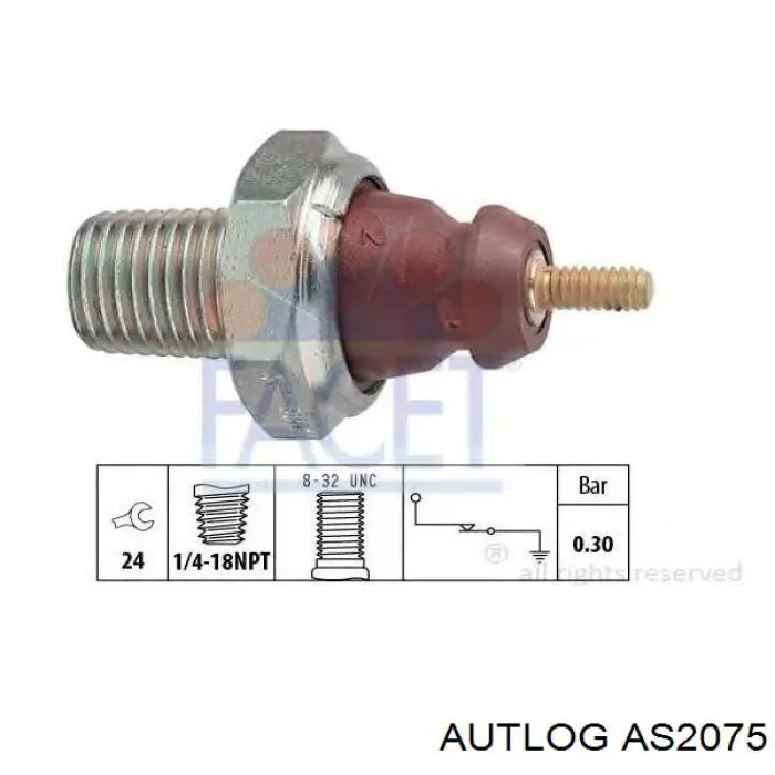Купити AS2075 Autlog Датчик тиску масла