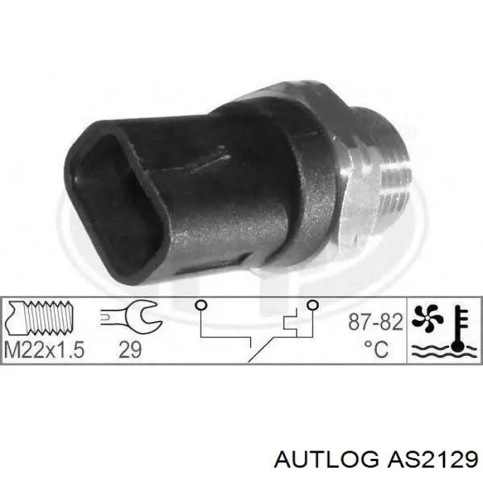 AS2129 Autlog термо-датчик включення вентилятора радіатора