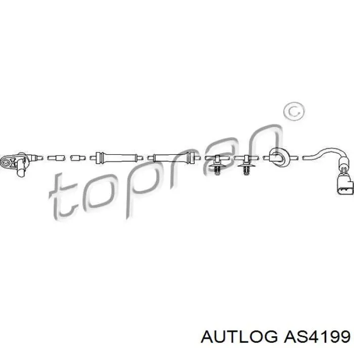 Датчик ABS передній Autlog AS4199 ціна, від 17.58 USD