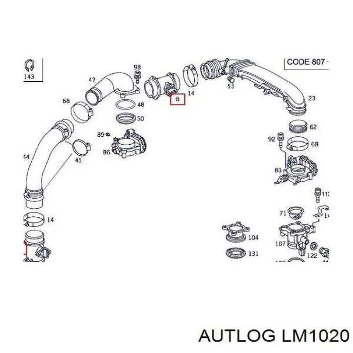 LM1020 Autlog Датчик витрати повітря