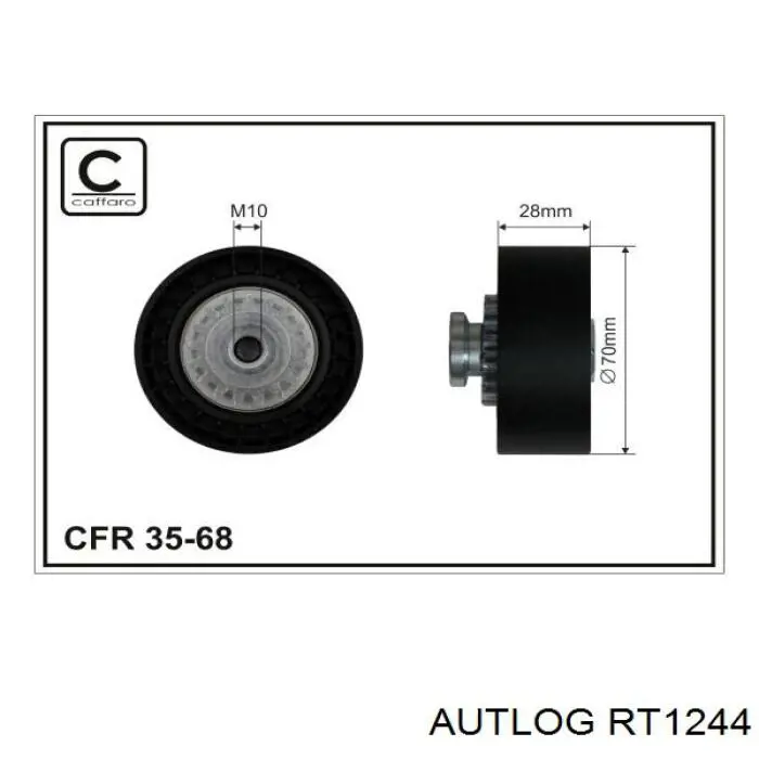 Натяжний ролик Autlog RT1244 ціна, від 18.21 USD