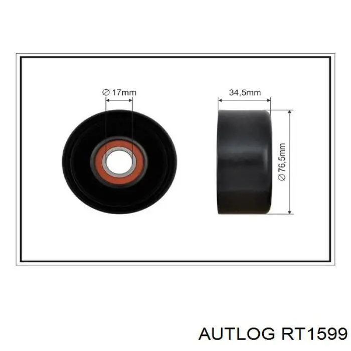 Ролик натягувача приводного ременя Autlog RT1599
