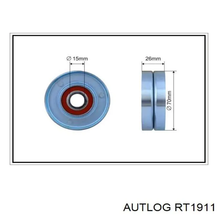 RT1911 Autlog ролик натягувача приводного ременя