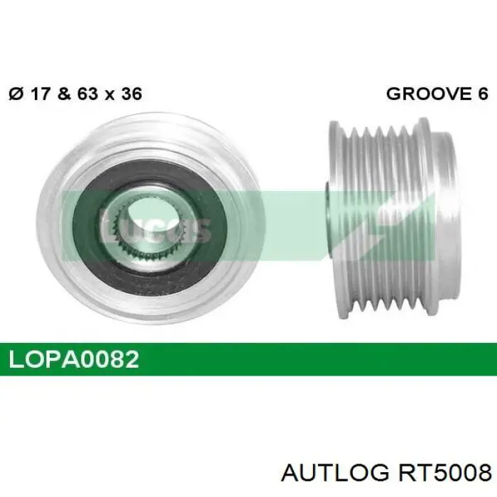 Інерційний шків Autlog RT5008 ціна, від 27.85 USD