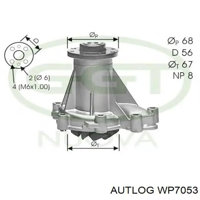 Купити WP7053 Autlog Насос охолоджуючої рідини