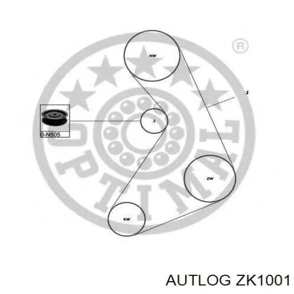 Комплект ГРМ ZK1001 Autlog