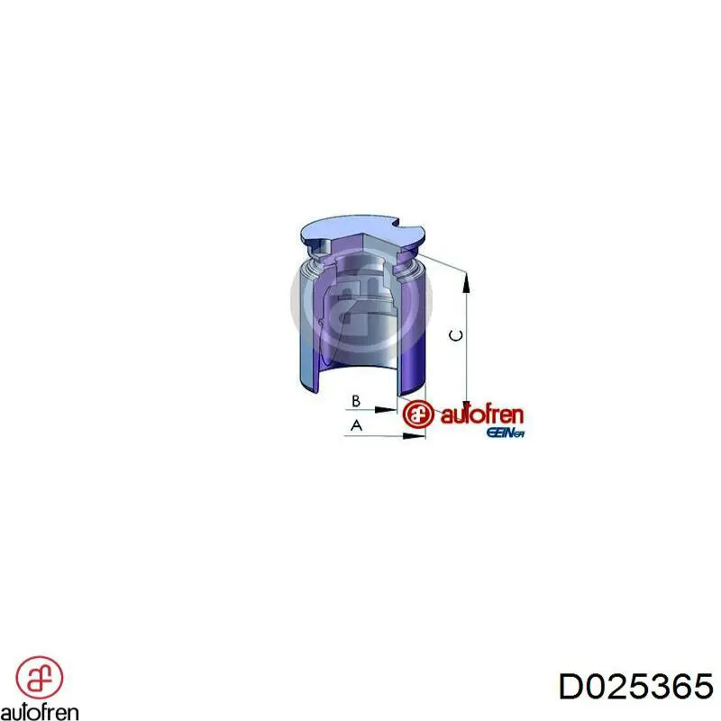 D025365 Autofren Поршень супорта гальмівного, заднього