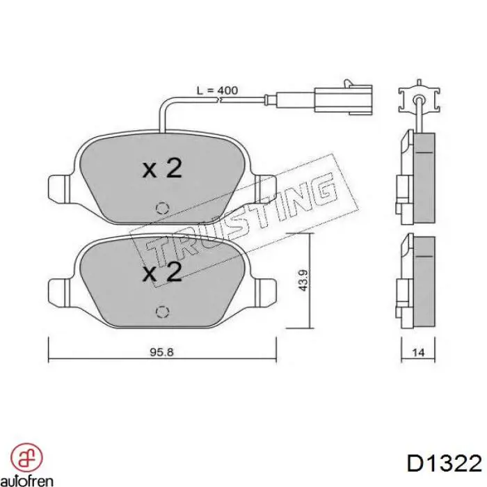 Купити D1322 Autofren Ремкомплект гальмівного циліндру