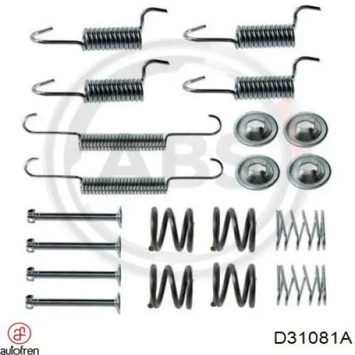 Монтажний комплект задніх барабанних колодок D31081A Autofren