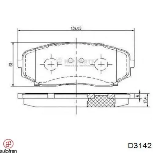 Ремкомплект заднього гальмівного циліндру Autofren D3142 ціна, від 2.98 USD