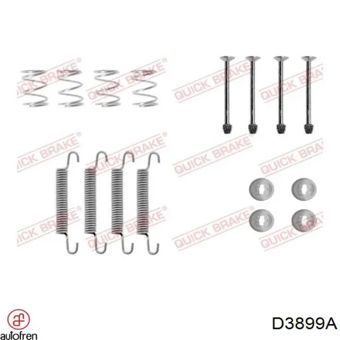 Монтажний комплект задніх барабанних колодок D3899A Autofren