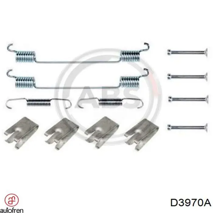 Ремкомплект задніх гальм Autofren D3970A ціна, від 8.10 USD