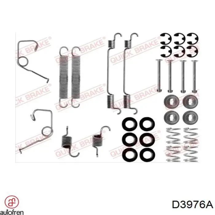 Монтажний комплект задніх барабанних колодок D3976A Autofren