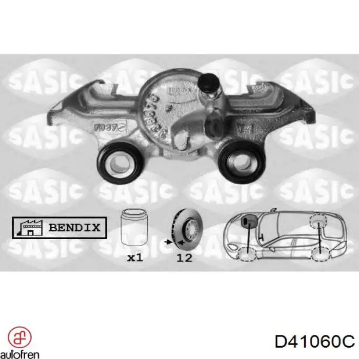 Ремкомплект супорту гальмівного переднього Autofren D41060C ціна, від 20.75 USD