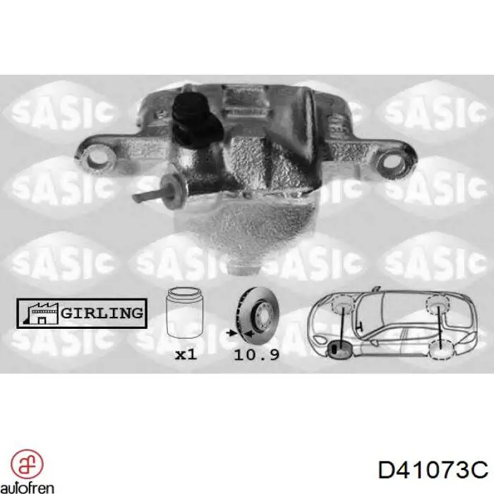 Купити D41073C Autofren Ремкомплект переднього супорту