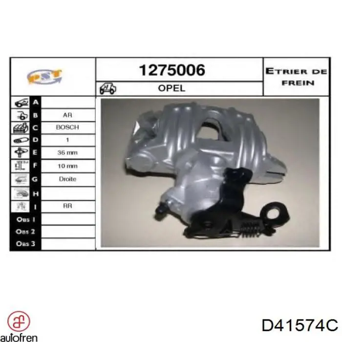Ремкомплект супорту гальмівного заднього Autofren D41574C ціна, від 20.78 USD