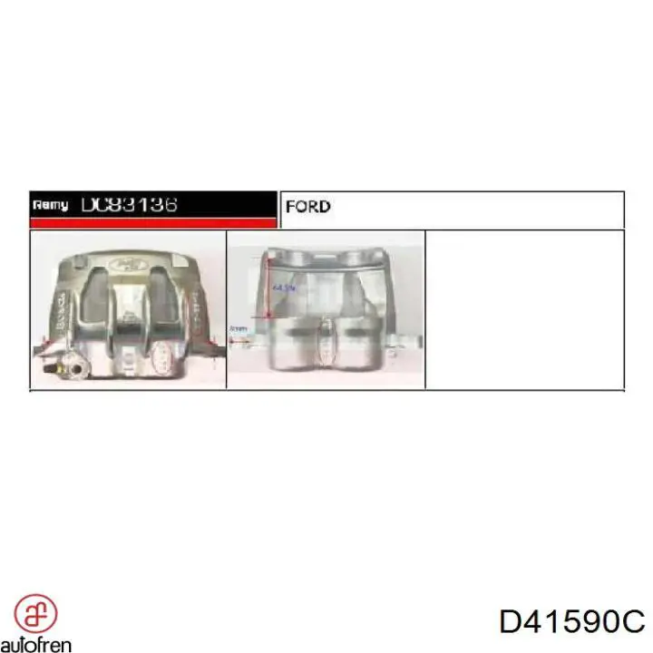 Ремкомплект супорту гальмівного переднього Autofren D41590C ціна, від 21.34 USD