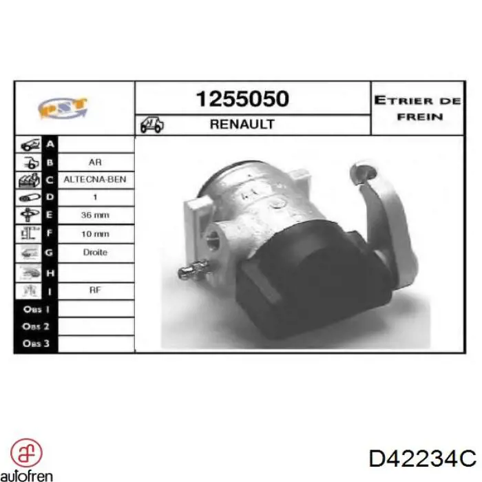 Ремкомплект супорту гальмівного заднього Autofren D42234C ціна, від 11.99 USD