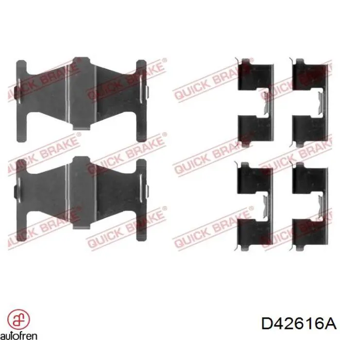 D42616A Autofren Ремкомплект торм. колодок