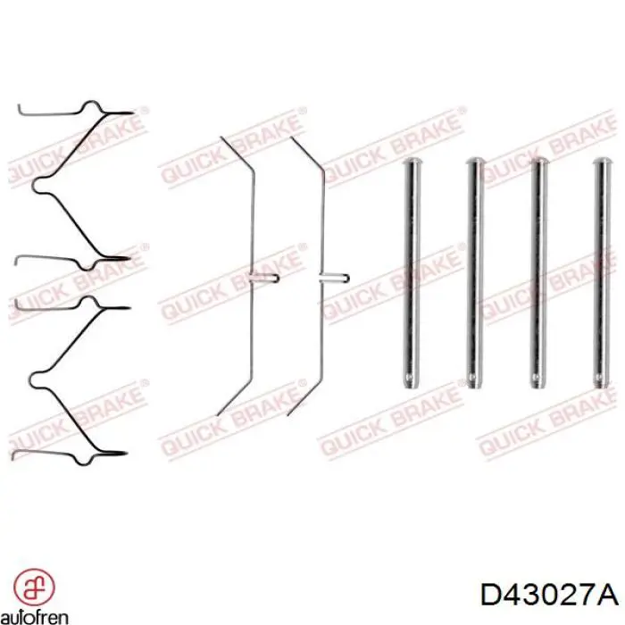 D43027A Autofren Ремкомплект торм. колодок