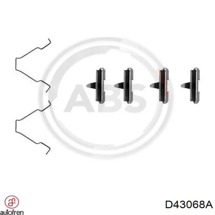 Ремкомплект гальмівних колодок Autofren D43068A ціна, від 5.07 USD