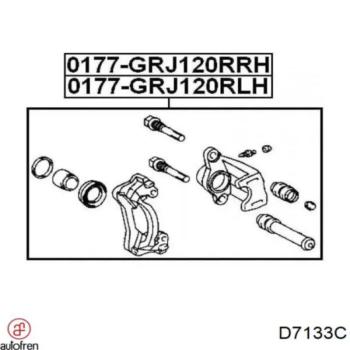 Направляюча супорту заднього Autofren D7133C ціна, від 6.46 USD