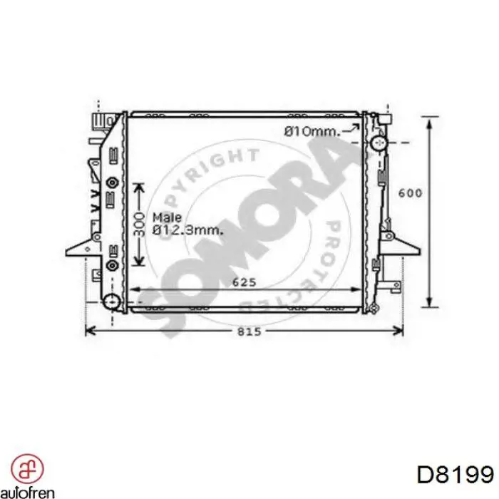 D8199 Autofren Пильник ШРУСа зовнішній, передній піввісі