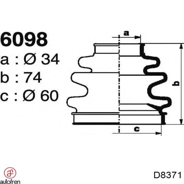 Пильник ШРКШа зовнішній, задньої піввісі 36241 GKN-Spidan