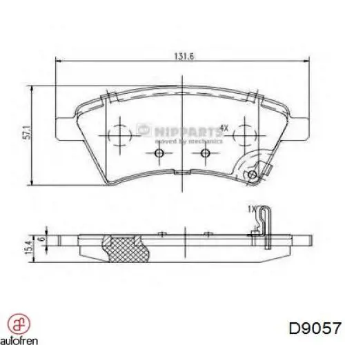 Купити D9057 Autofren Пильник рульового механізму/рейки, лівий