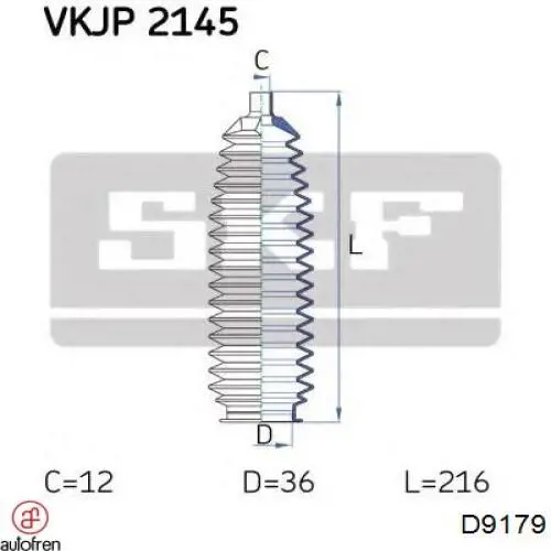 Купити D9179 Autofren Пильник тяги