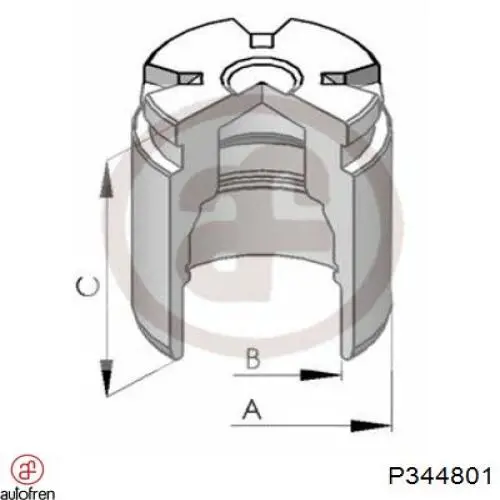 Поршень гальмівного супорта переднього Autofren P344801 ціна, від 12.67 USD