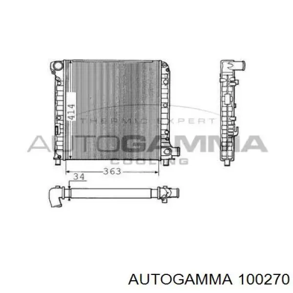Радіатор охолодження двигуна на Fiat Croma I 154