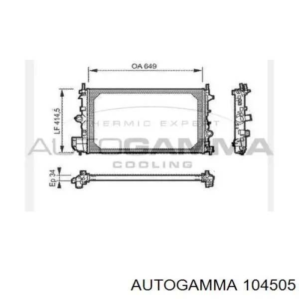 Купити 51749911 Fiat/Alfa/Lancia Радіатор двигуна