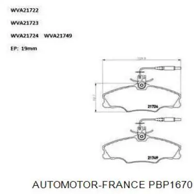 E172041 Peugeot/Citroen Передні гальмівні колодки