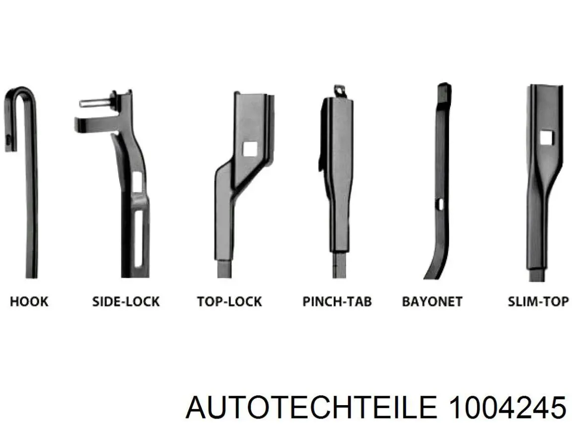 Трос стоянкового гальма передній Autotechteile 1004245 ціна, від 12.77 USD