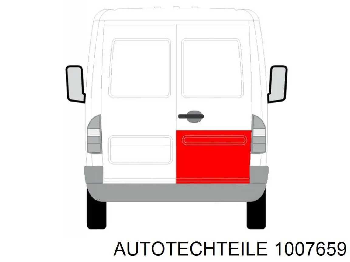 1007659 Autotechteile Ролик двері бічної/зсувної, правий верхній