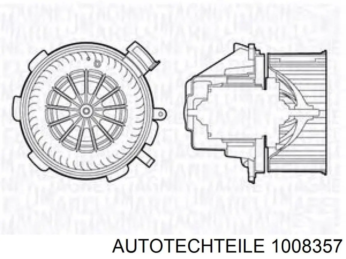 Двигун вентилятора пічки (обігрівача салону) Autotechteile 1008357 ціна, від 52.31 USD