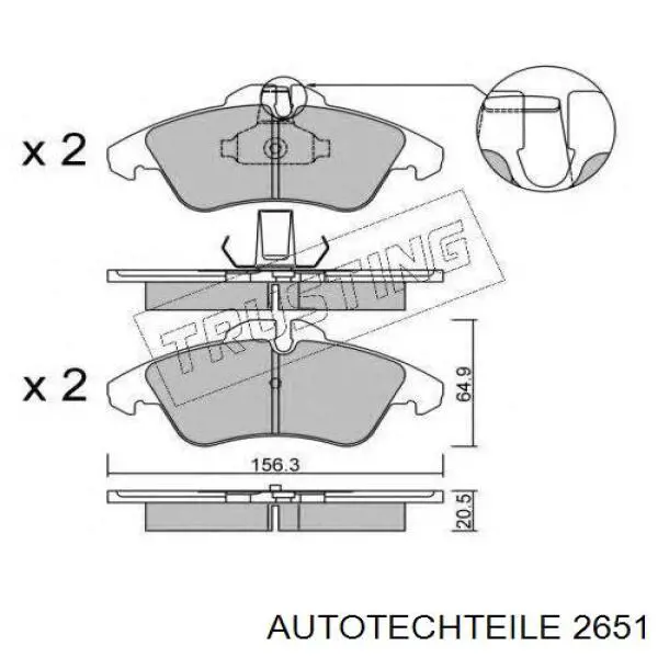 2651 Autotechteile Кронштейн куліси КПП