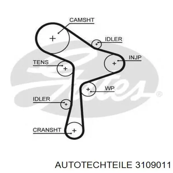 Натягувач ременя ГРМ 3109011 Autotechteile