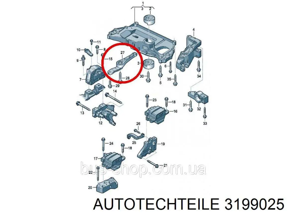 Купити 3199025 Autotechteile Задня опора двигуна