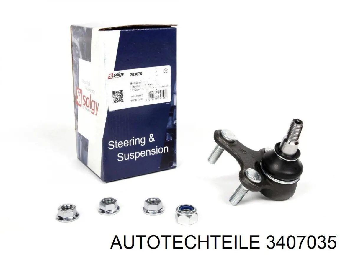 Кульова опора, нижня, права Autotechteile 3407035 ціна, від 8.97 USD