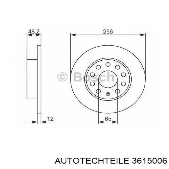 Гальмівні диски 3615006 Autotechteile