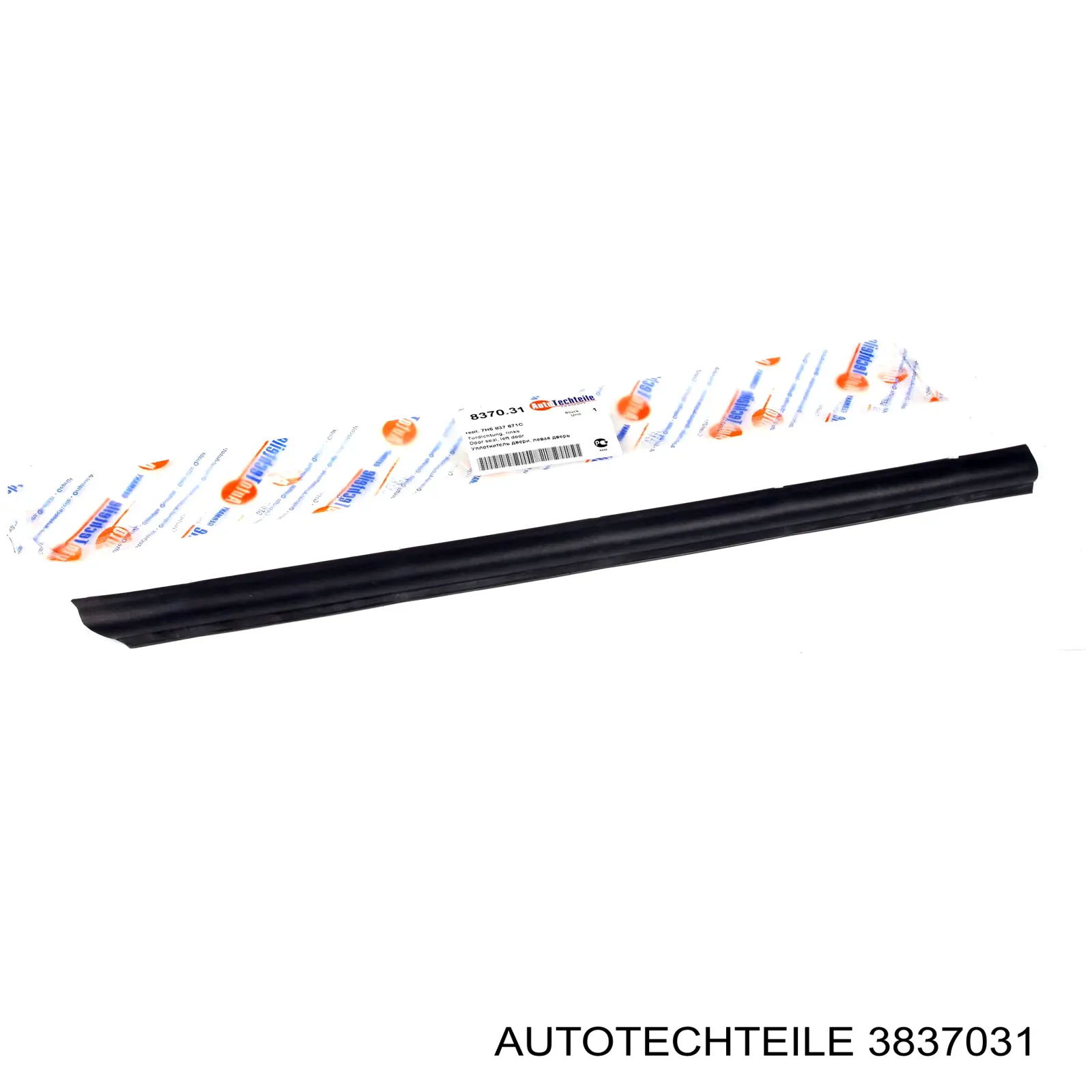Ущільнювач двері передньої лівої (на двері) Autotechteile 3837031 ціна, від 12.81 USD