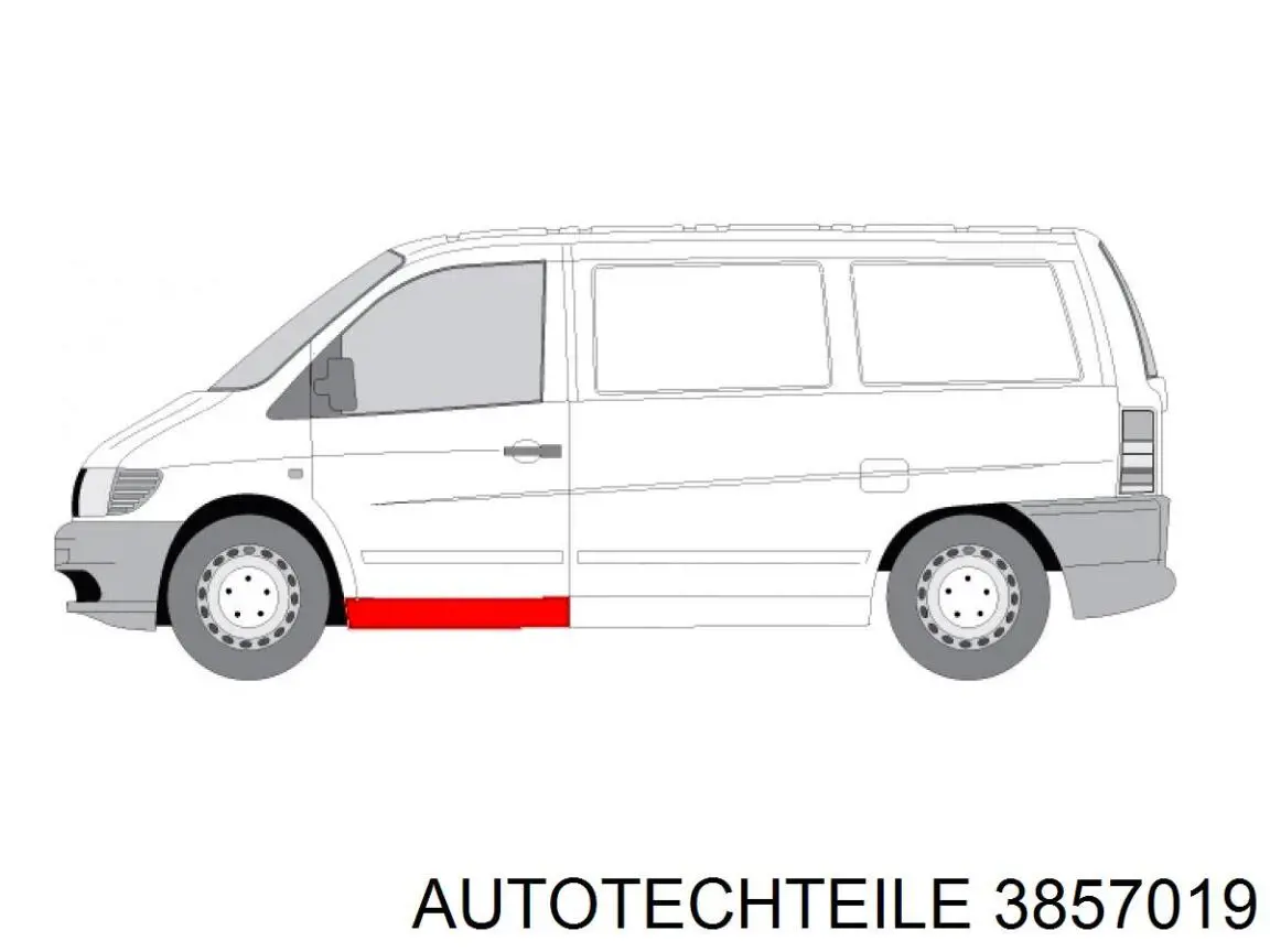 Дзеркало ліве Autotechteile 3857019